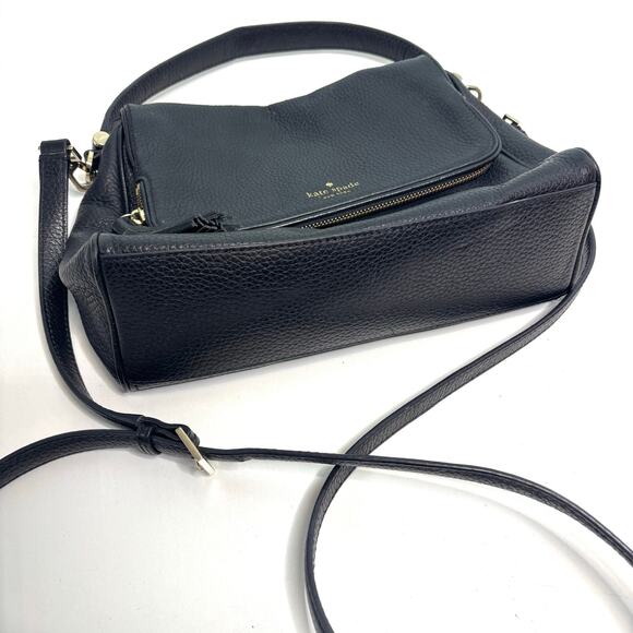 Kate Spade Miri Chester Street Black Pebbled Leather Shoulder Crossbody Bag - Picture 3 of 15